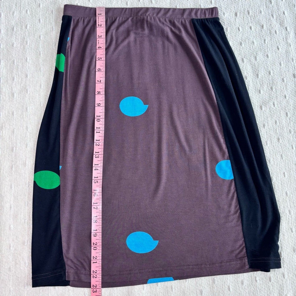 Cynthia Rowley Stylish Brown and Black Skirt with Blue and green Accents Size L - Picture 9 of 12